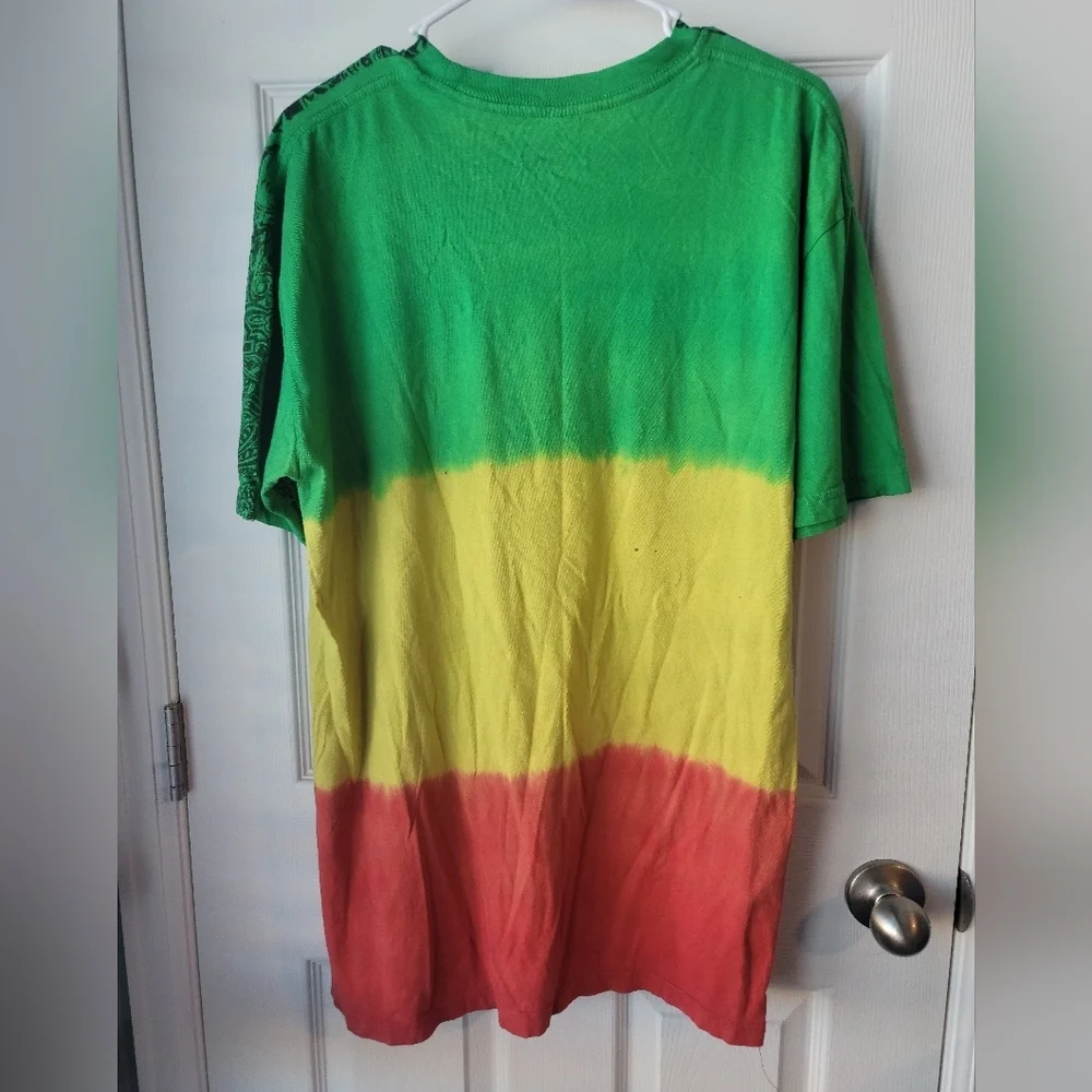 Disney Authentic Park Tri Color Short Sleeve Crew Neck SZ L All Over Front Print - Picture 2 of 10